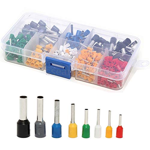 Terminales, AWG 22-10 con aislamiento del cable Borne de contacto Fin Ferrules del kit de cable de cobre prensado del conector para un crimpeado preciso