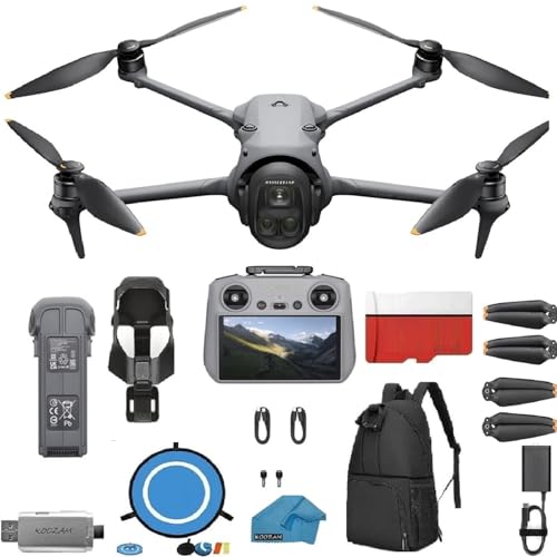 DJI Mavic 4 PRO Drone 6K60 HDR, 100MP, 51-Min Max Flight Time, 18.6-Mile Range, ActiveTrack 360 Subject/Vehicle Tracking, Omnidirectional Avoidance Bundle with 128GB Memory, Backpack Landing pad