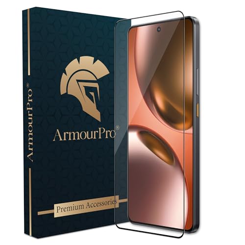 Image of ArmourPro Gorilla Tempered Glass Screen Protector Compatible For Realme GT 7T (6.8 Inch) With Easy Installation Kit| Edge-To-Edge Protector Coverage |Black