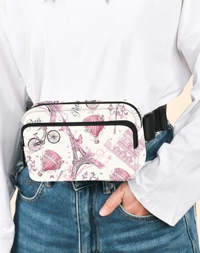 Image of Paris Eiffel Tower Fanny Pack for Women Belt Bag Fashion Everywhere Waist Pouch Lightweight Crossbody Bags with Adjustable Strap
