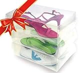 24 Pack Clear Plastic Shoe Storage Transparent Boxes Container for Shoes Closet Organization
