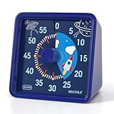 Secura 60-Minute Visual Timer for Kids, Time Clocks, Countdown Timer for Office Kitchen, Classroom Timer for Kids, Silent Time Management Tool (Navy Blue & Navy Blue)