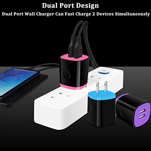 iPhone USB Wall Charger Adapter, Charger Brick, AndHot 5Pack 2.1A Dual Port Fast Charging Block Box Base Wall Charger Plug for iPhone 16 15 14 13 12 11 Pro Max XR XS X 8 7,iPad,Samsung,Android,Kindle - Thumbnail 3