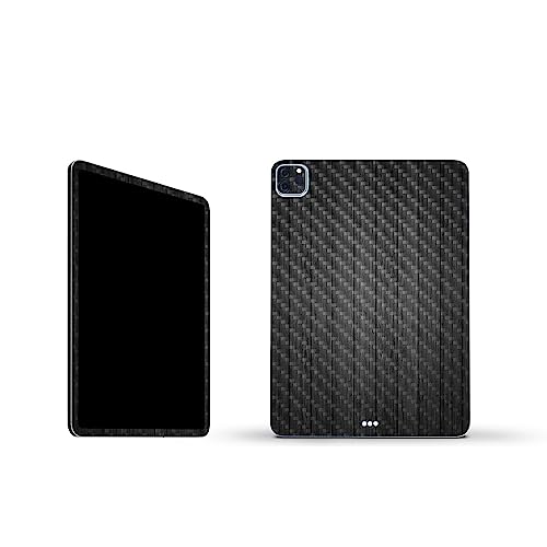 Image of MightySkins Carbon Fiber Skin Compatible with Apple iPad Pro 11 inch M2 4th Gen (2022) Full Wrap Kit - Black Wood | Protective, Durable Textured Carbon Fiber Finish | Easy to Apply | Made in The USA