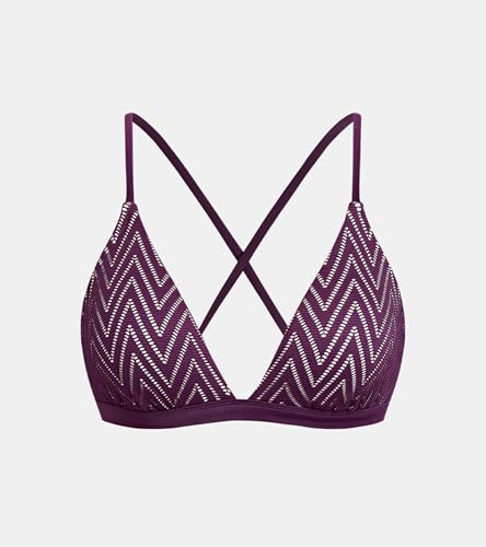 Image of CUPSHE Women's Bikini Top V Neck Triangle Top Crisscross Back Self Tie Spaghetti Straps