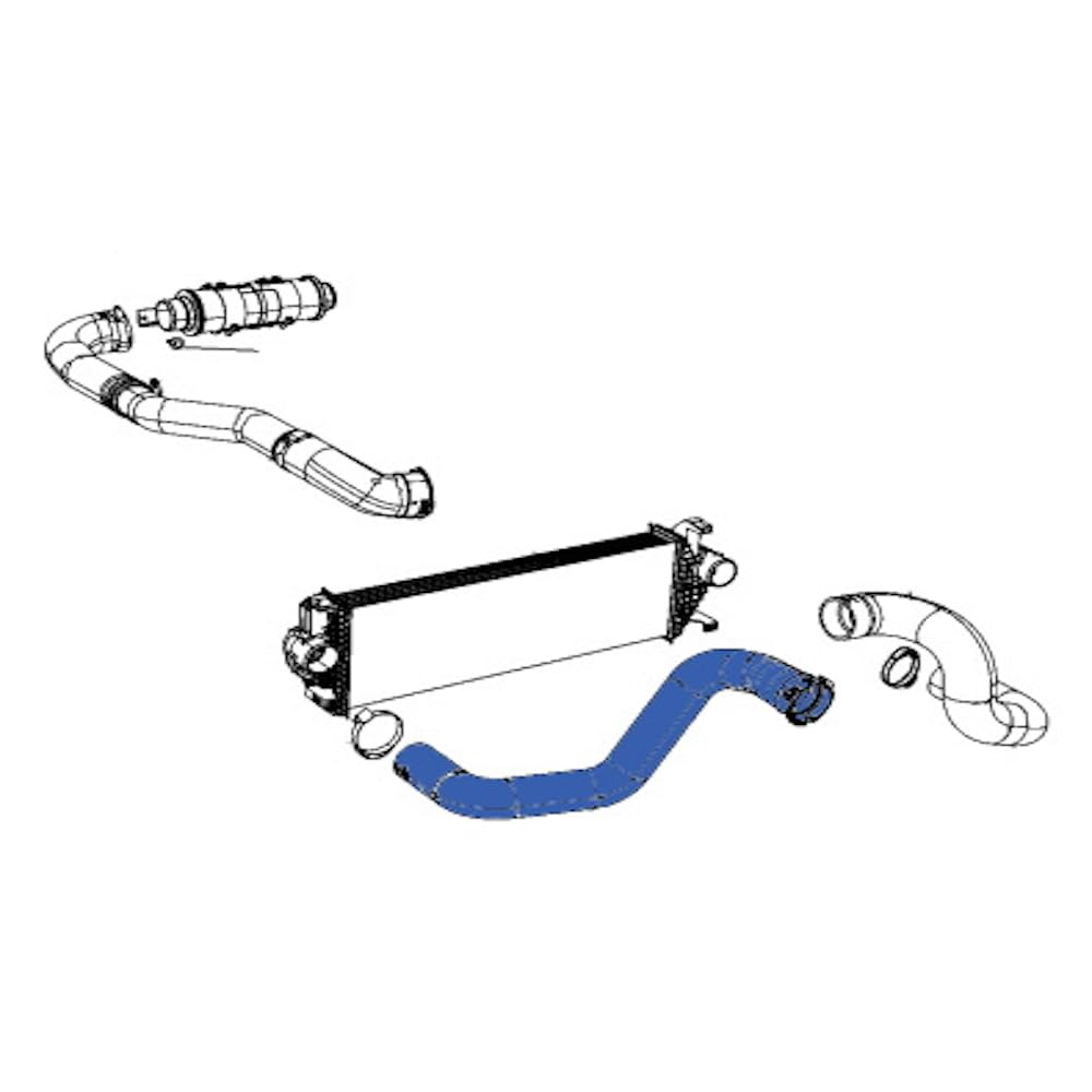 Manguito intercooler compatible con Jeep Grand Cherokee III IV Turbo Tubo 55038005AD 550038005AB 55038005AC 5889505 K55038005AC K55038005AB K55038005AD