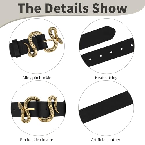 Snake Belt Womens Belts Women Cool Belt for Dresses Jeans Shorts Fashion Trendy Belts Outfits Accessories3