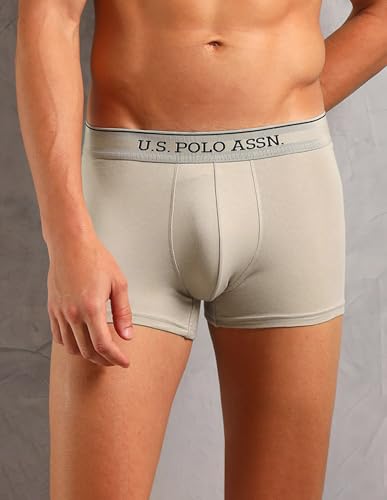 Image of U.S. Polo ASSN. Mens OET17 Solid Breathable Underwear Trunks - Pack of 3