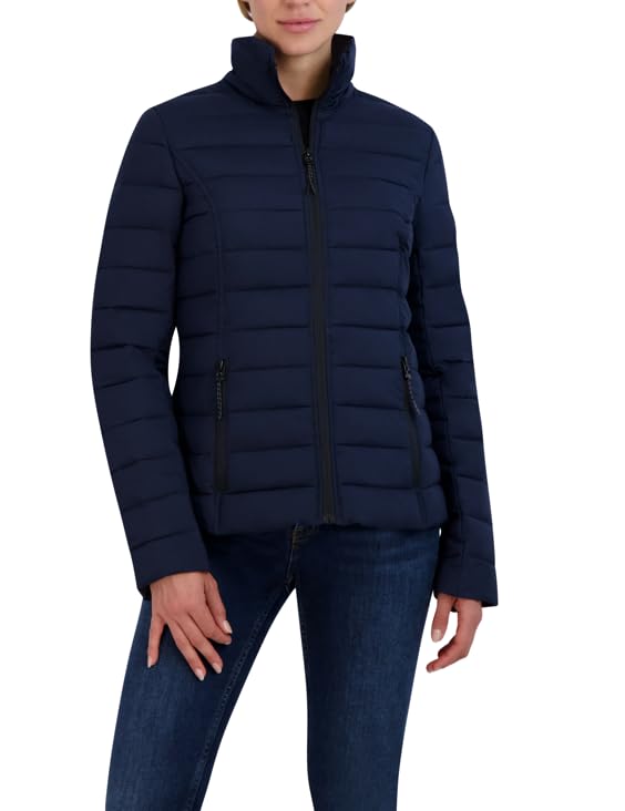 Nautica Women's Short Stretch Packable Jacket with Hood2