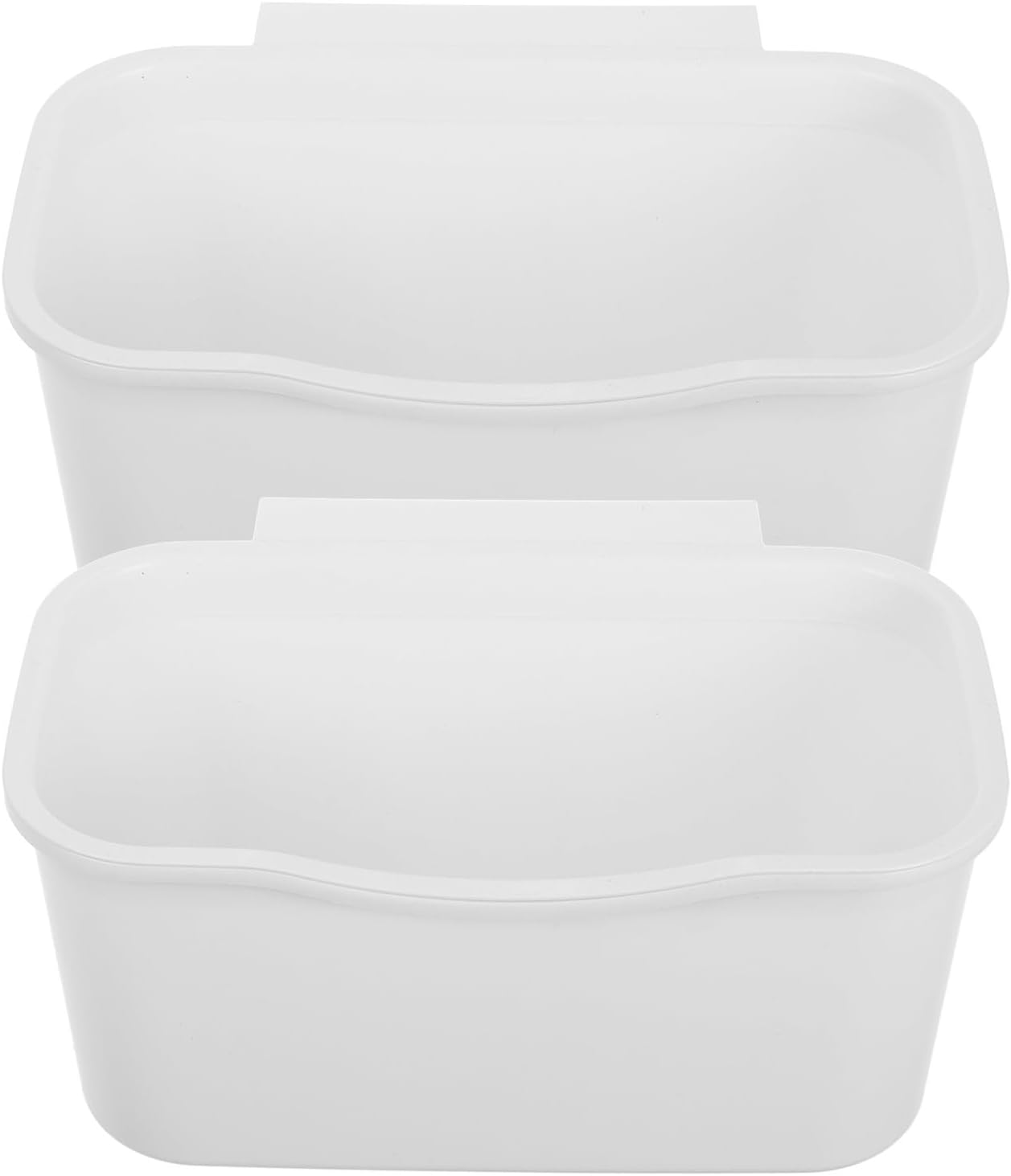 2pcs White Plastic Bedside Organizer Caddy for Dorm Room Students