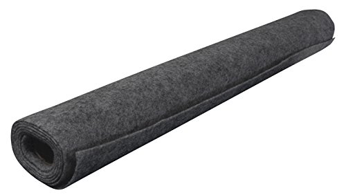 PA Lona Gris Rejilla sentito 150 x 75 centímetros Carpet Gris Oscuro