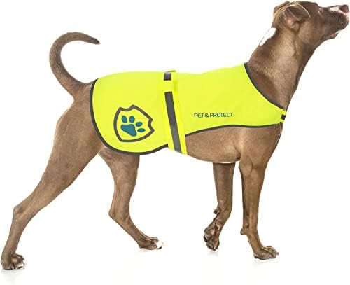 Reflective Dog Coat for Safety – Ideal Dog Vest for High-Visibility When Walking, Jogging or Training – Sizes to Fit Small, Medium, Large Breeds 16-130 lbs (Large)