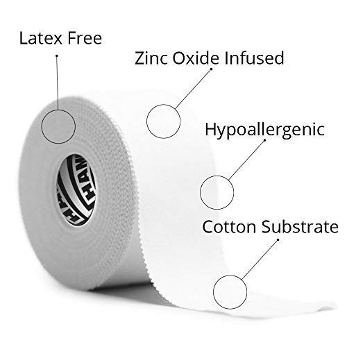 Hampton Adams (32 Pack) White Bulk Athletic Tape - 1.5" x 45 feet Per Roll - NO Sticky Residue & Easy to Tear - Perfect for Sports Athletes, Trainers & First Aid Injury Wrap: Fingers Ankles Wrist - Thumbnail 7