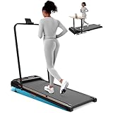 ルームランナー-AIRHOT 傾斜付きウォーキングマシン 4-in-1ランニングマシン 家庭オフィス用ポータブルトレッドミル リモコン付き 120KGの耐荷重 静音 健康器具 ブラック-手すりがある