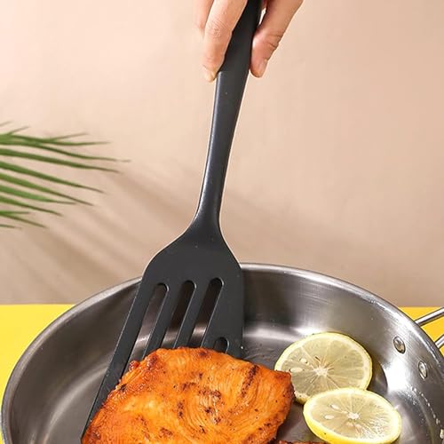 Image of Silicone Spatula - Nonstick, Heat Resistant Cooking & Baking Flipper for Pancakes, Omelettes, Pizza, Steak, Dosa - Ideal for Griddle Pans, Cookware and Fish Turner (Fish Spatula)
