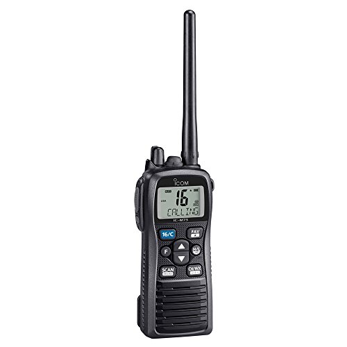 Icom M73 PLUS Handheld VHF - 6W - IPX8 Submersible - Active Noise Canceling, Built-In Voice Recorder