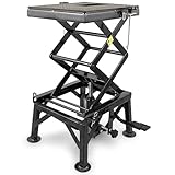 BITUXX Motorrad Ständer Montagebock Hebebühne hydraulische Motorradbühne Motorradhebebühne Bühne Motorradheber Enduro Montagelift Schwarz