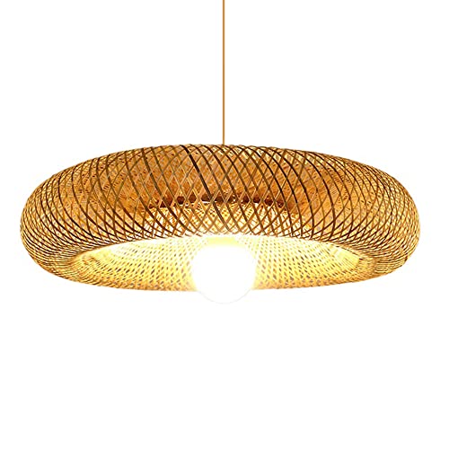 Lámpara colgante de bambú LWX ideal para iluminar la mesa de comedor o el salón
