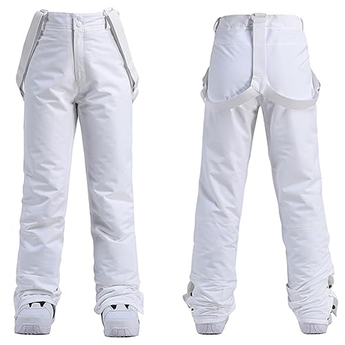 RIUIYELE Women's Ski Jackets and Pants Set Waterproof Insulated Snowsuit Winter Warm Skisuit Fashion Snowboarding Snow Coat (Black+White,XXL)