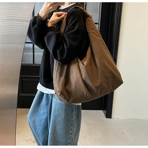 Slouchy Nylon Hobo Bags Women Underarm Shoulder Bag Crescent Crossbody Purses Trendy Large Travel Beach Tote Handbag2
