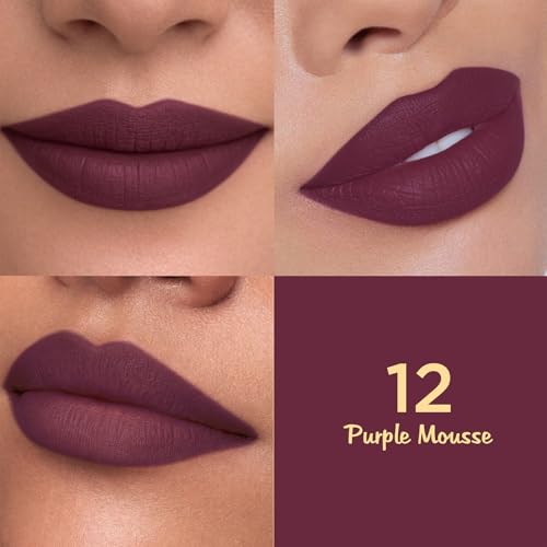 Image of Glam21 Lip Seduction Non- Transfer Crayon Lipstick up to 12 Hours Stay | Lightweight & Longlasting|Creamy Matte | Smudge Proof - 3.6gm|Purple Mousse|12