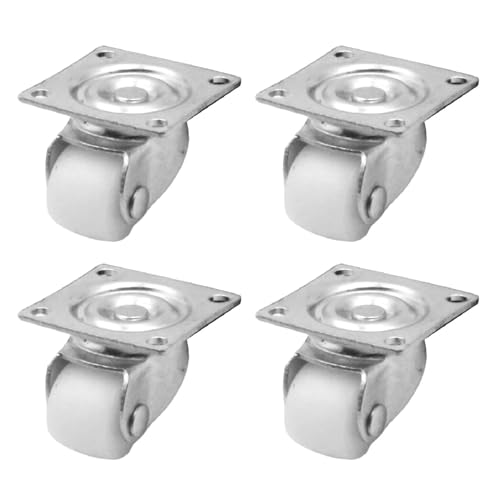 家具移動キャスター プレート式 キャスター 自在キャスター 360度回転 自在プレートキャスター 4個セット ネジ付きで簡単取付 静音滑走 8kg耐荷重 小型家具や家電の移動 DIY用途に最適な軽量キャスター