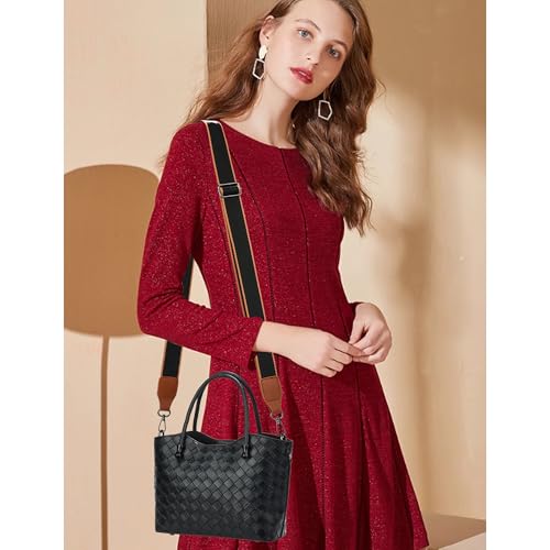 Image of Purse Strap,1.5 inch Leather End Shoulder Strap Adjustable Replacement,Retro Multi-Pattern Crossbody Bag Straps