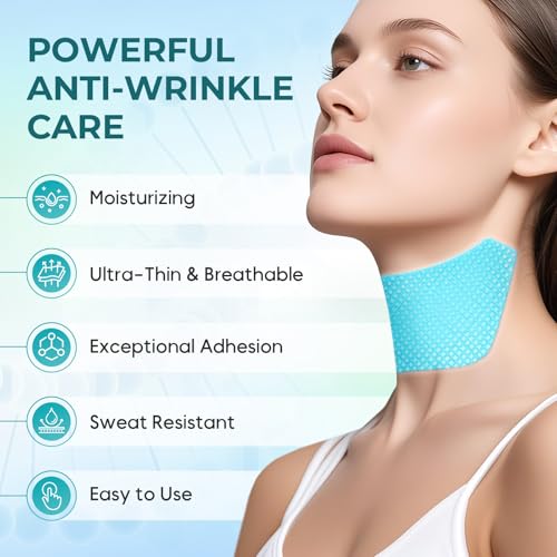 SPINUBGNI Neck Wrinkle Patches, 5PCS, Neck Tape for Neck Firming and Tightening, Anti-Wrinkle Patches to Smoothing Skin, Invisible Silicone Pads for Wrinkles Brand — view 4