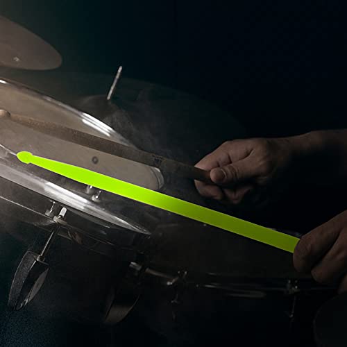 Baquetas de nylon fluorescentes verdes 2 piezas 5A miniatura 3
