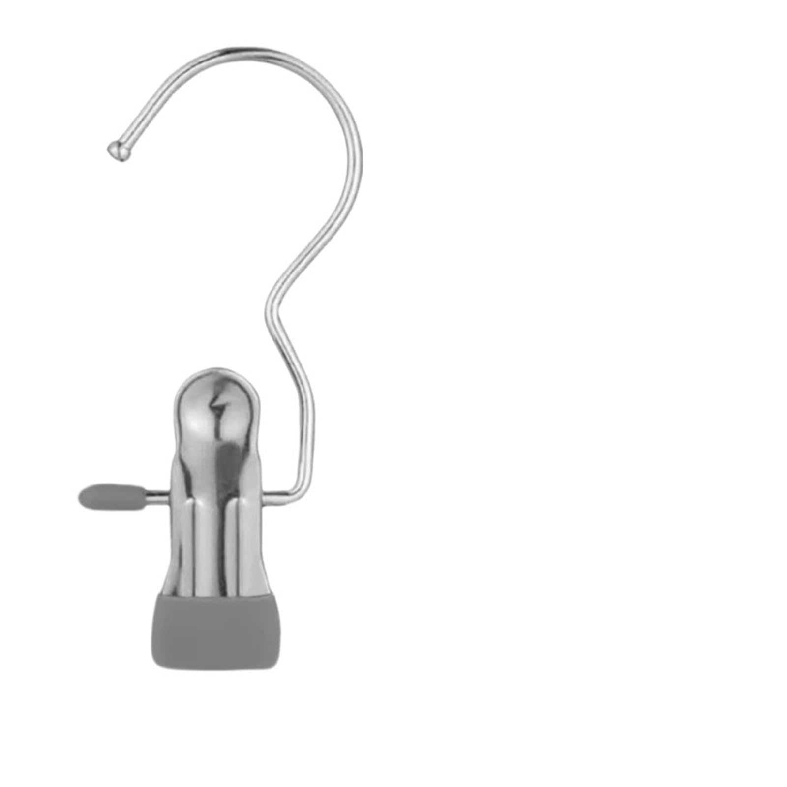 20pcs Boot Hanger Rotating Portable Space Saving Single Clips Stainless Steel Hanging Hold Clip For Closet Travel For Home(Grey)