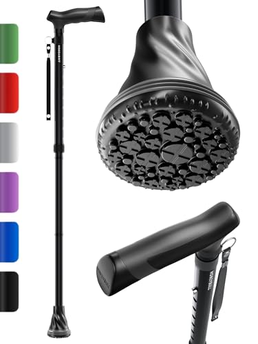 HONEYBULL Walking Cane for Men & Women – Foldable, Adjustable, Lightweight Cane with Air Cushion...