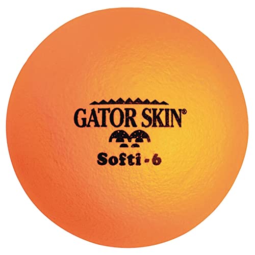 S&S Worldwide Gator Skin Softi-5 Ball. 6" Neon Orange, Pu Coated Balls With Soft Foam Core, Kid Safe, No-Sting Balls For Pe Games,After School Programs, Dodgeball, And Birthdays. #TOP10
