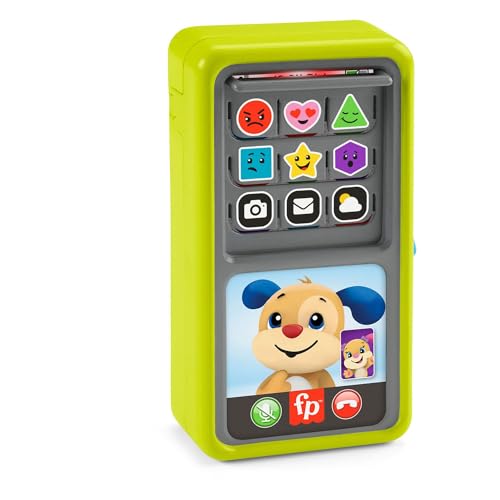 Fisher-Price Mon Smartphone 2 en 1, Jouet d’Apprentissage de la Naissance aux Premiers Pas, Version: Néerlandais; Anglais, UK; Française; Allemande;...