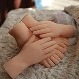 シリコン製 ハンドモデル 3D 手模型 デッサン モデル 小型 手 子供 手の模型 両手 超リアル ハンドマネキン 撮影 商品販売 デザイン 教学用 練習モデル ディスプレイ (両手)