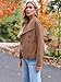 AUTOMET Women‘s Faux Suede Leather Jacket, Cropped Open Front Coat for Fall Winter Spring, Cardigan Style Camel L