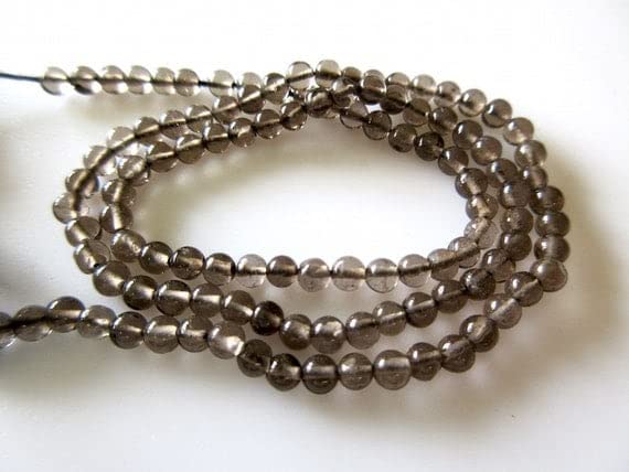 Quartz fumé 3mm LKBEADS perles naturelles polies de prestige