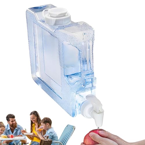 Dispensador de agua de camping | Depósito de agua con grifo y asa de transporte | depósito de agua para camping a prueba de fugas, depósito de agua para senderismo al aire libre