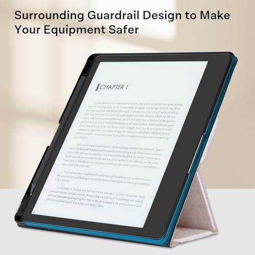 Image of CoBak Stand Case for Kindle Scribe - Premium Folio Leather Cover with Pen Holder, Auto Sleep /Wake - Compatible with 10.2 Inch Kindle Scribe (2022 /2024 Release)