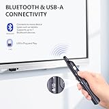 Norwii N21 Bluetooth Presentation Clicker with Telescopic Teaching Pointer, Presentation Remote with Retractable Stick for PowerPiont, Wireless Presenter, Slide Advancer - Black - Image 7