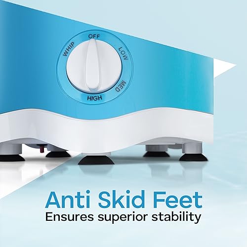 Longway Super Dlx Mixer Grinder | Up to 700 Watt Powerful Motor | 3 Jars for Grinding, Mixing, Juicing | 2 Year Warranty (Blue & White, 3 Jars)