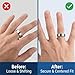 Smart Ring Size Adjuster,Compatible with Oura Ring Spacer,Ring Adjuster Compatible with Oura Ring Gen 4/3,Samsung Galaxy Ring,Ultra Human Ring AIR,RingConn 2/1,Amazfit Helio Rings,Comfortable for Loose Rings.(Black+White+Skin)
