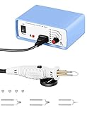 【EFFIZIENTE HOLZ BRANDMALERAI】 TOPELEK Brennstation Speziell entwickelter 40W-Holzbrennerstift mit hochwertigen 0,8-mm-Drahtspitzen für schnelles Aufheizen und nicht leichtes Brechen unter leichtem Druck.Auch mit einem Schalter für die Heizung oder das Stoppen der Heizung ausgestattet, wodurch der Brennerstift in Sekundenschnelle leichter abgekühlt werden kann.