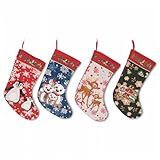 BestPysanky 4 Polar Bears, Rudolph, Penguins and Gingerbread Man Christmas Stockings 18 Inch
