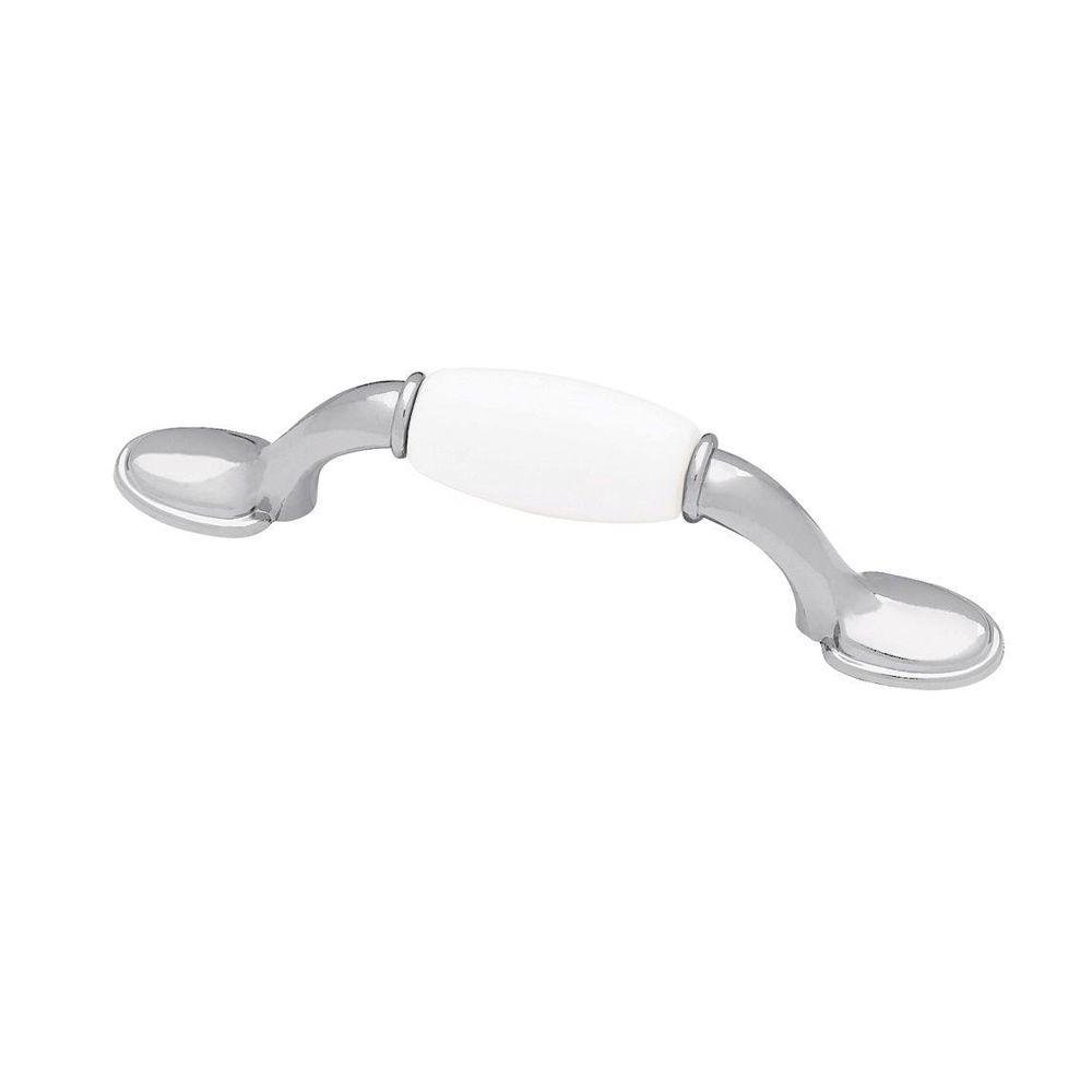 BRAINERD/LIBERTY HDW P50011H-CHW-C5 5"CHR/White Spoon FT Pull