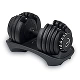 【JAPAN BRAND】 TOPFILM ダンベル 可変式 可変式ダンベル 24kg 40kg 【信頼、実績。】 (24kg×1個【ALL BLACK】)