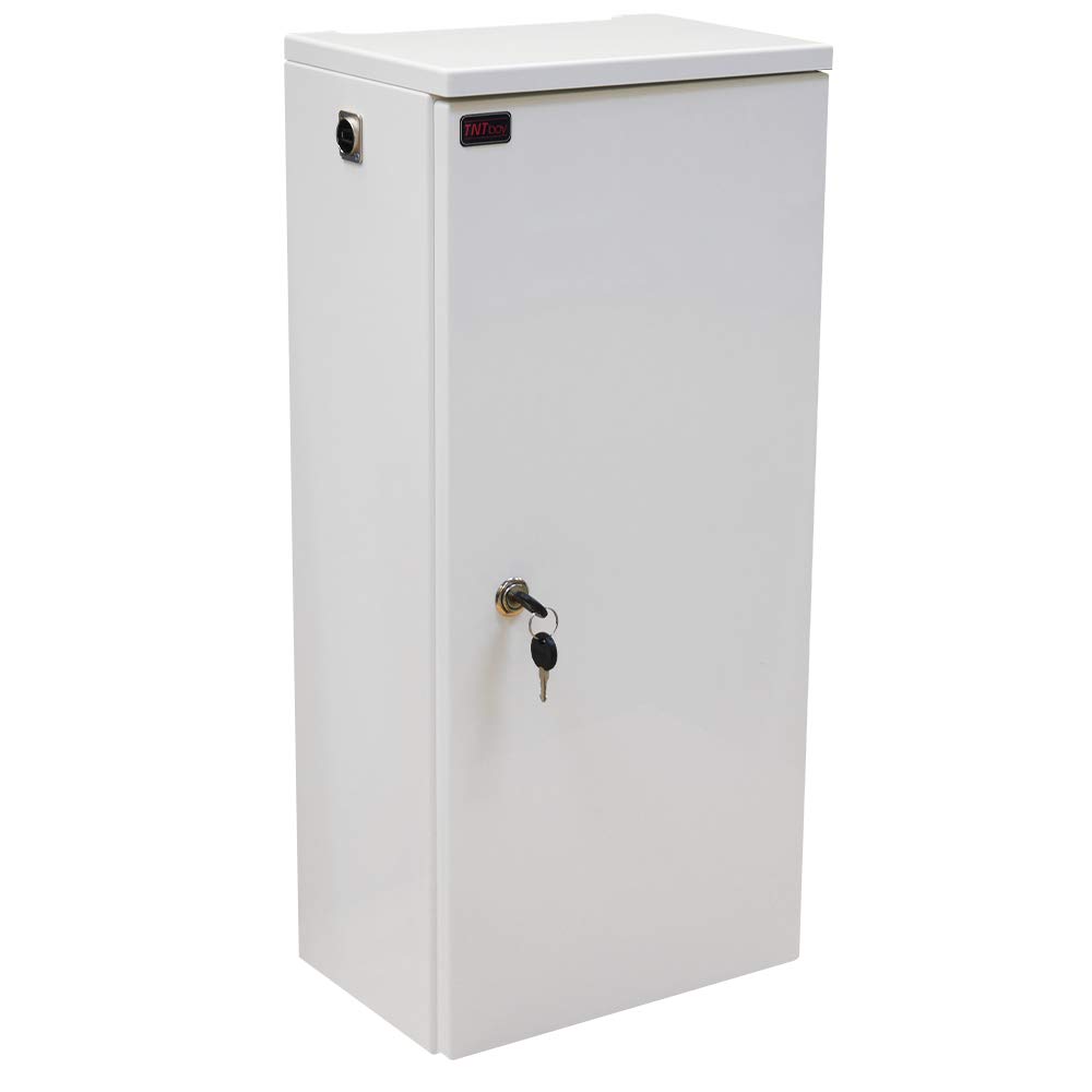 TNTboy® Netzwerk Design-Schrank für W-LAN Router - USB-Ladebuchse - Montageplatte - reinweiss
