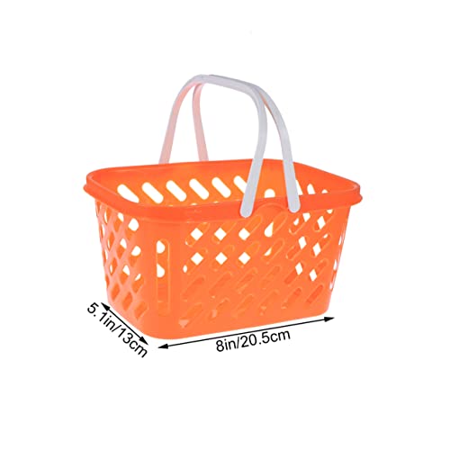 Luxshiny 2 Unidades Cesta De Armazenamento De Casa De Bonecas Mini Cesta De Supermercado Lembrancinh