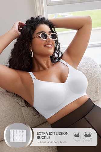 Image of OEAK Womens Comfortable Jelly Bra No Underwire Full Support Tshirt Bras