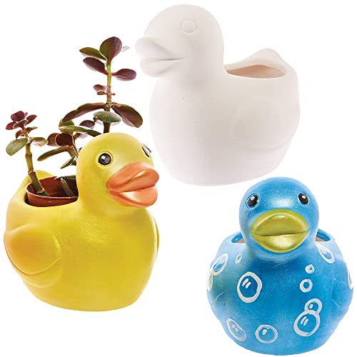 Baker Ross Fx570 Macetas Pato De Cerámica - Caja De 2, Pinta Tu Propia Maceta Baker Ross Fx570 Macetas Pato De Cerámica - Caja De 2, Pinta Tu Propia Maceta