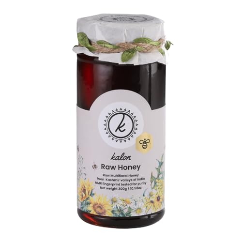 Image of KALON 100% Natural Raw Honey | NMR Tested | No Added Sugar and Preservatives | Thick Raw Flavour - 300 gm